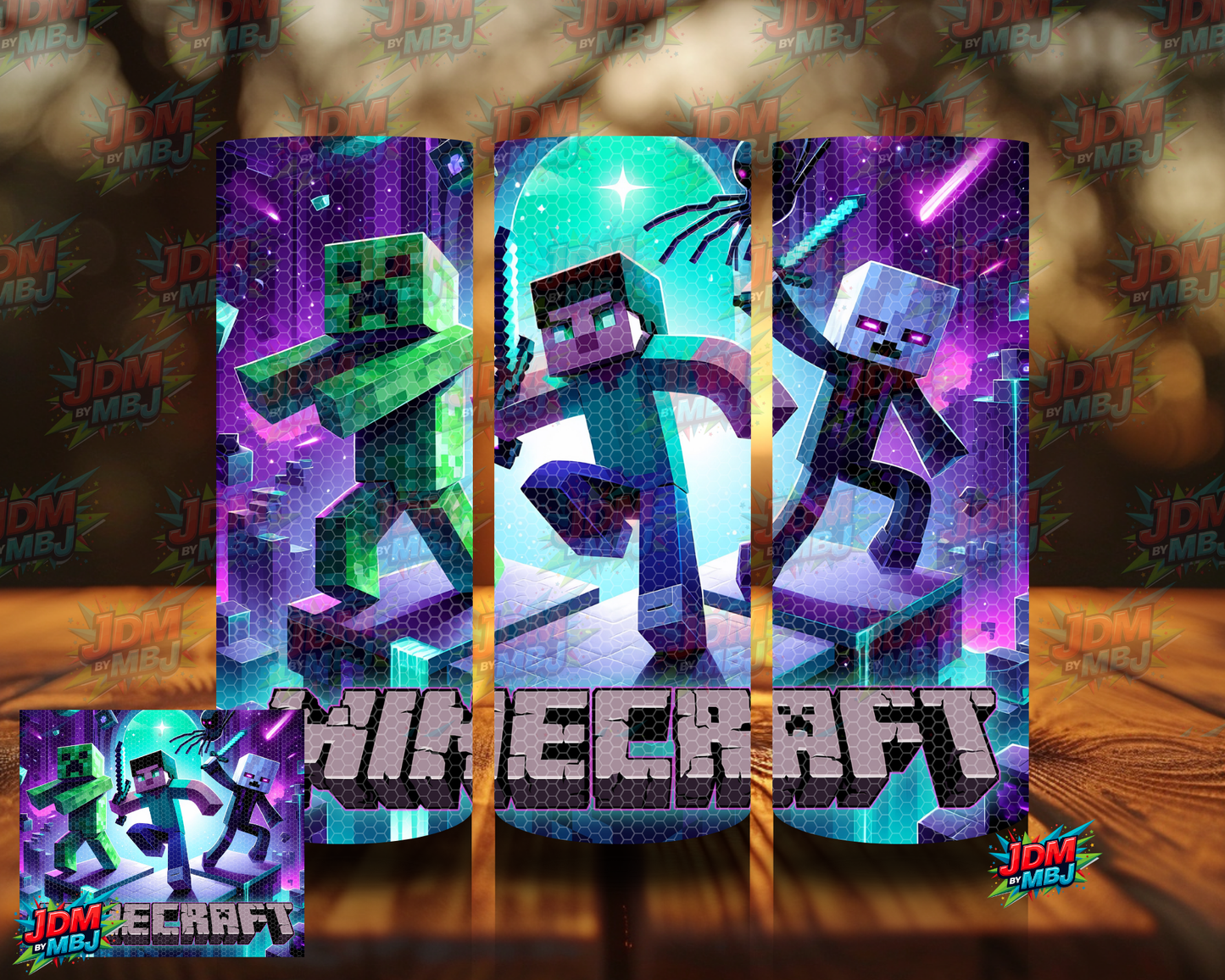 Rhinestone Minecraft 20oz Sublimation Prints