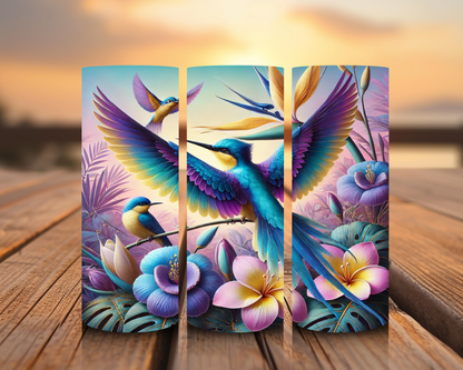 Impresiones de sublimación de aves y mariposas