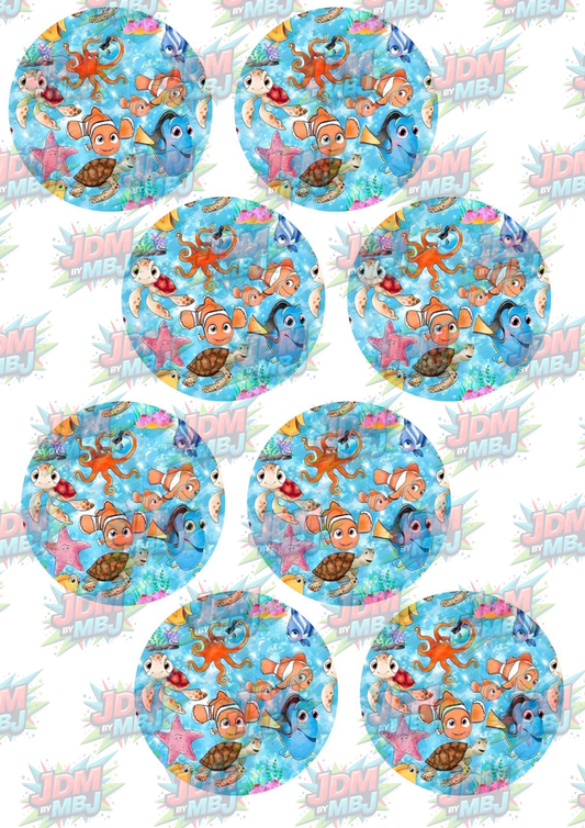 Inspired by Finding Nemo Coasters Sublimation Prints