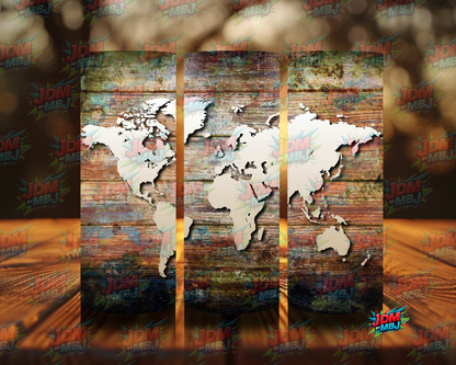 Inspired by World Maps Sublimation Prints
