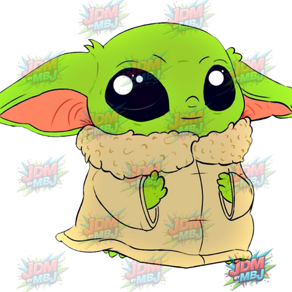 Vinilo termoadhesivo Baby Yoda DTF de 25 cm