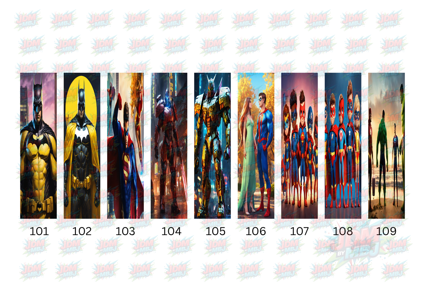 Inspired by Marvel/DC [Bookmark/Pen] Sublimation Prints [Volume 6]