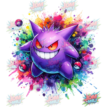 Pegatina termoadhesiva de Pokémon (2) DTF de 25 cm