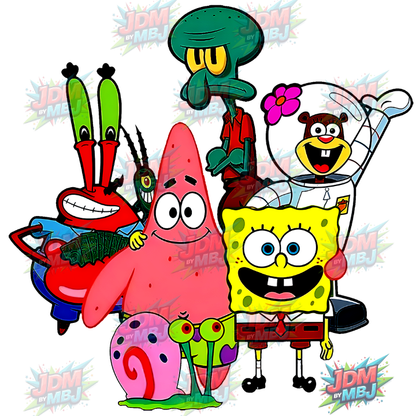 Bob Esponja Pantalones Cuadrados (DTF) - Planchado (25 cm)