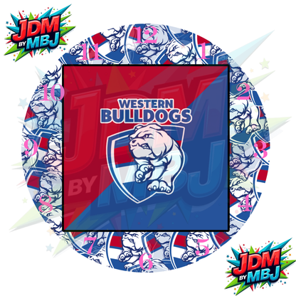 Impresiones de sublimación de relojes de 20 cm x 20 cm, inspirados en los equipos de la AFL