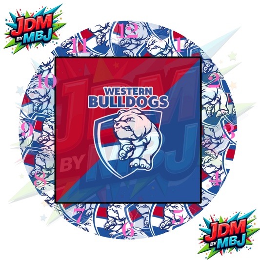 8" Inch Clock Sublimation Prints (20cmx20cm) - Inspired by AFL Teams