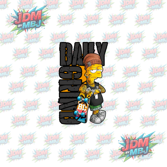 Iron On - The Simpsons "Daily Grind" DTF