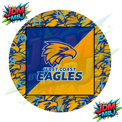 Impresiones de sublimación de relojes de 20 cm x 20 cm, inspirados en los equipos de la AFL