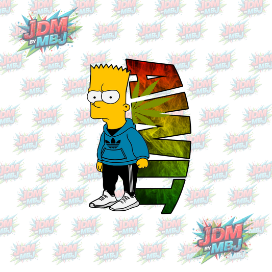 Iron On - The Simpsons "AWIT 420" DTF
