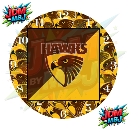 Impresiones de sublimación de relojes de 20 cm x 20 cm, inspirados en los equipos de la AFL