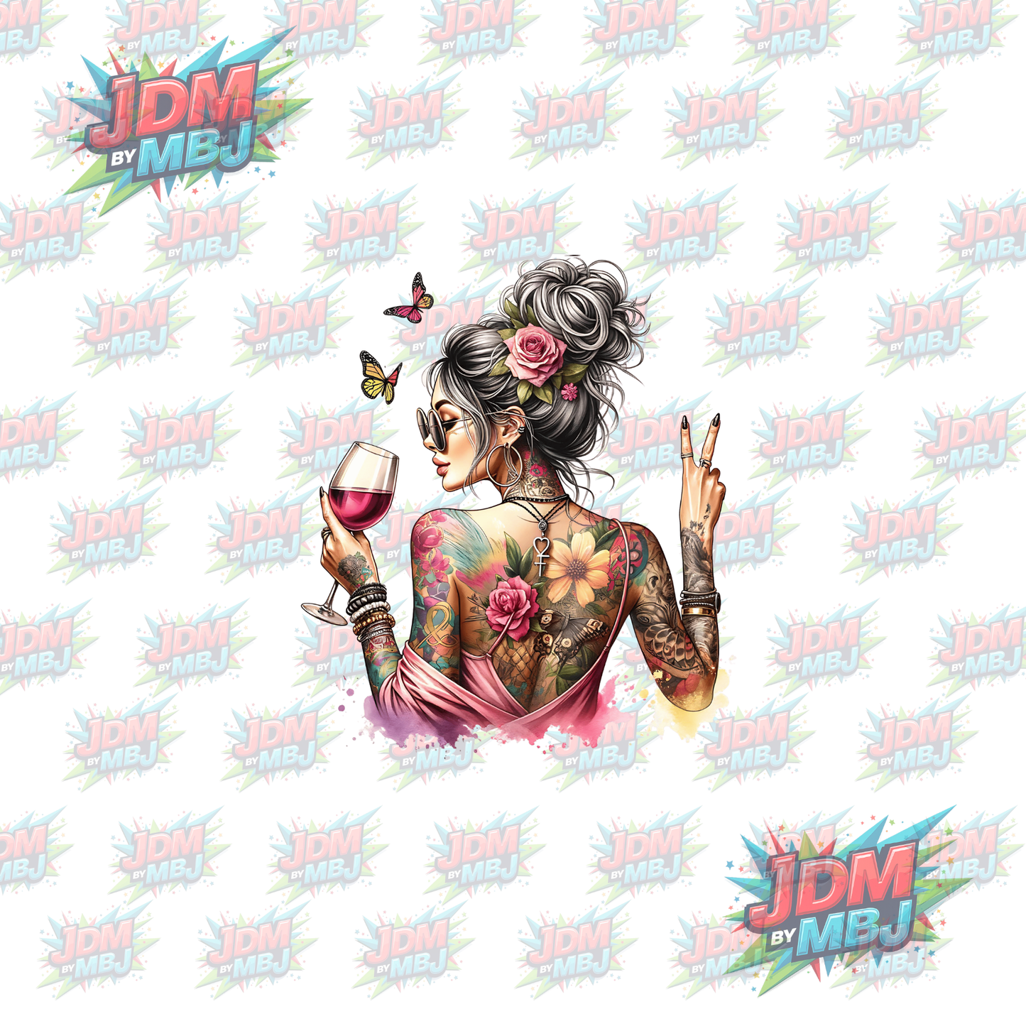 Iron On - Tattoo Girl DTF