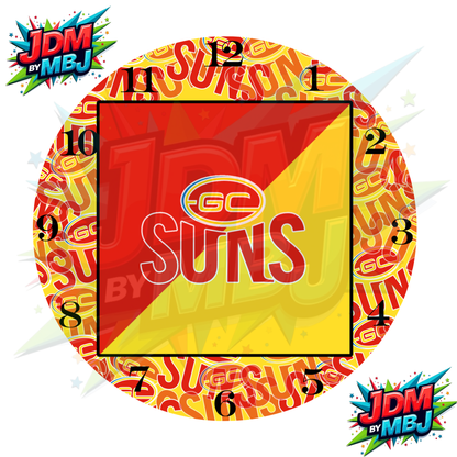 Impresiones de sublimación de relojes de 20 cm x 20 cm, inspirados en los equipos de la AFL