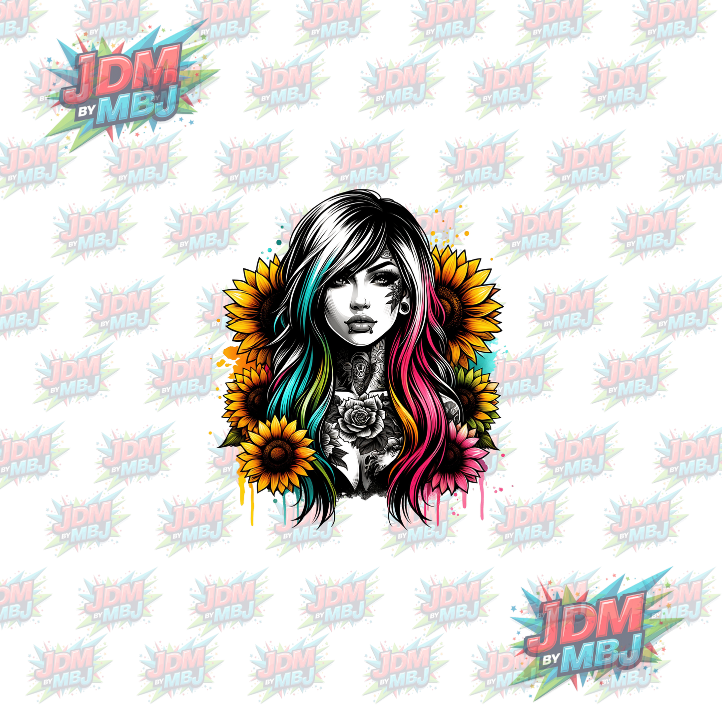 Iron On - Tattoo Girl DTF