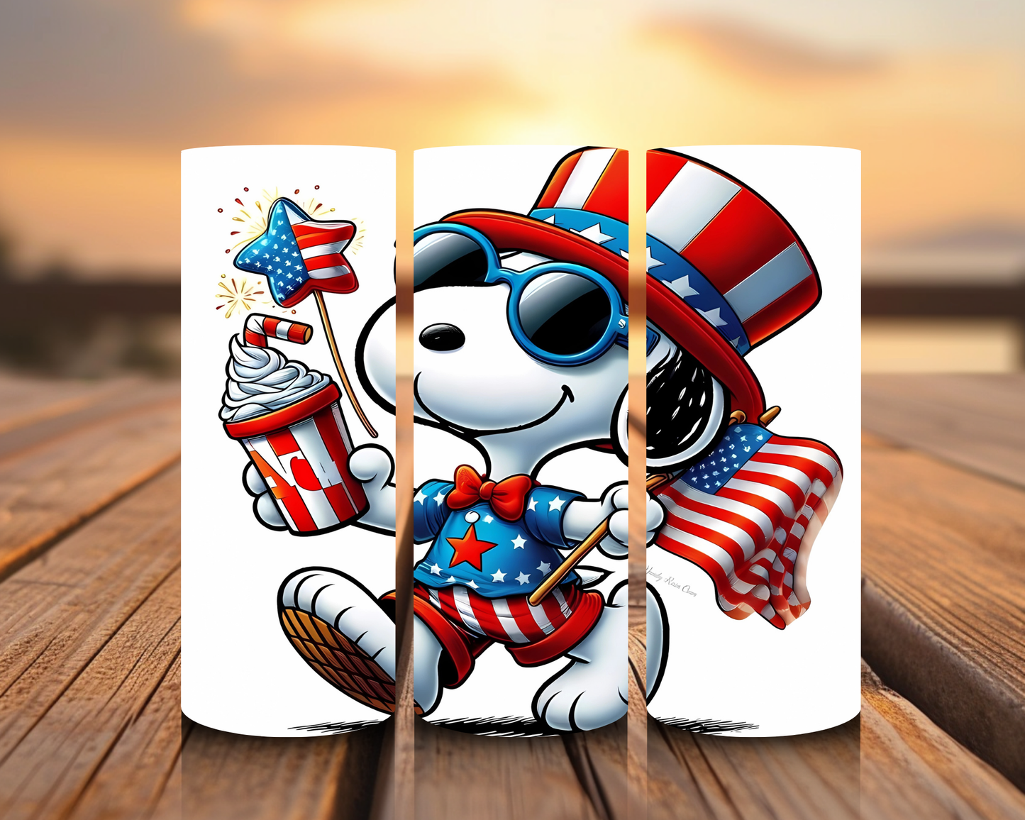 Inspirado en las impresiones de sublimación de Snoopy