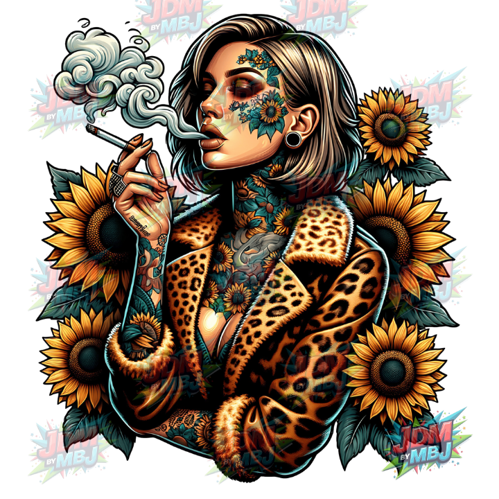Iron On - Tattoo Girl DTF 25cm