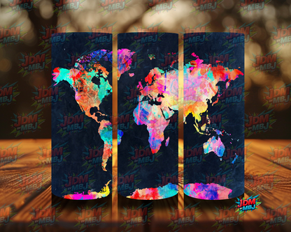 Inspired by World Maps Sublimation Prints