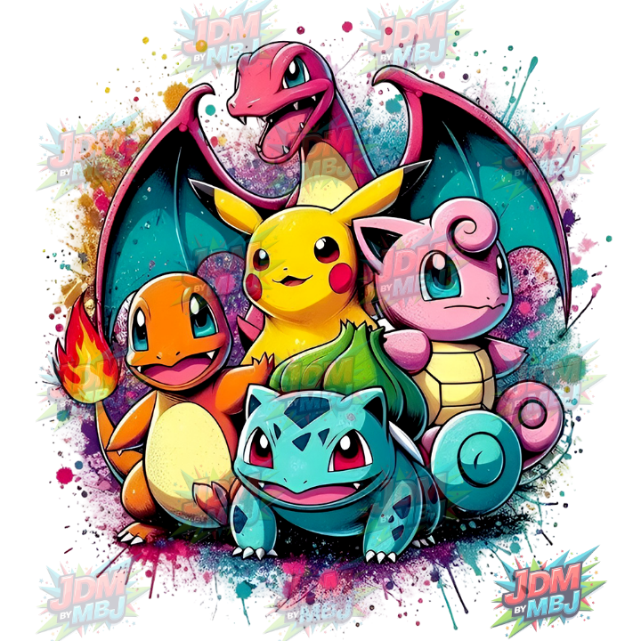 Iron On - Pokemon  DTF 25cm