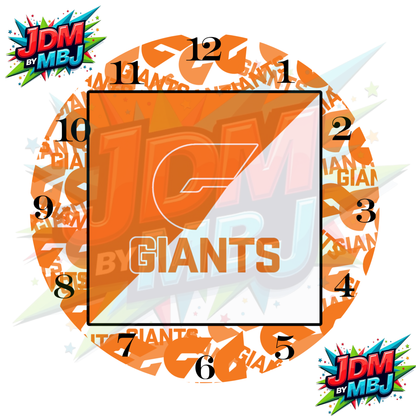 Impresiones de sublimación de relojes de 20 cm x 20 cm, inspirados en los equipos de la AFL