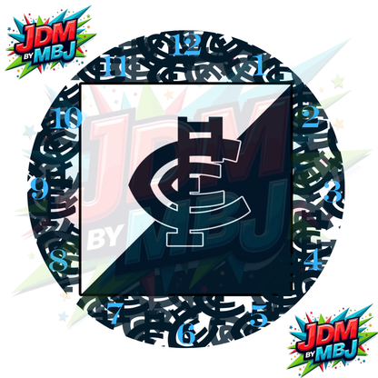 Impresiones de sublimación de relojes de 20 cm x 20 cm, inspirados en los equipos de la AFL