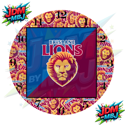 Impresiones de sublimación de relojes de 20 cm x 20 cm, inspirados en los equipos de la AFL