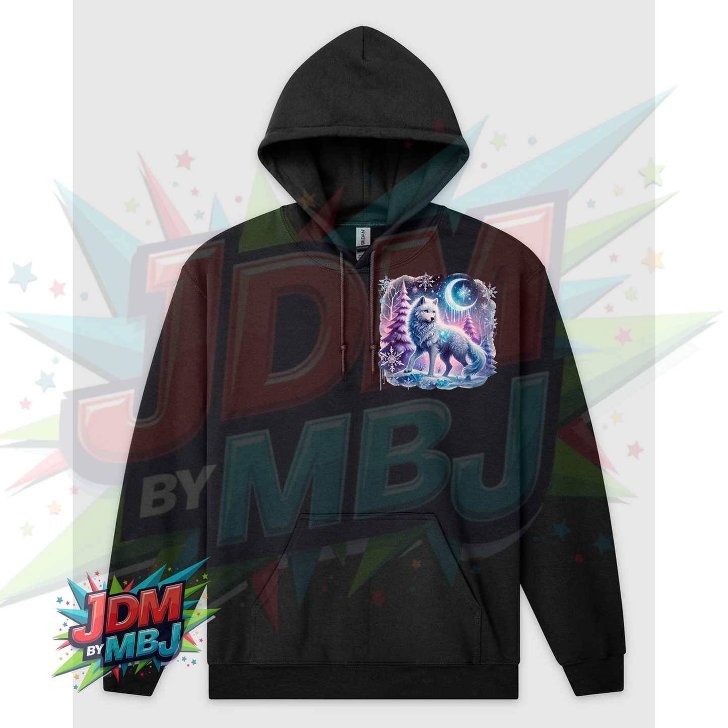 Mystical Wolves DTF Printed on Gildan Hoodies