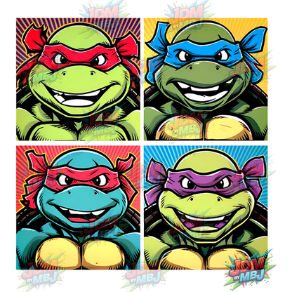 Pegatina termoadhesiva de las Tortugas Ninja Adolescentes Mutantes (25 cm)