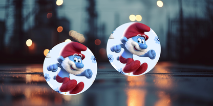 Impresiones de sublimación de posavasos para coche de Pitufo (8 por página)