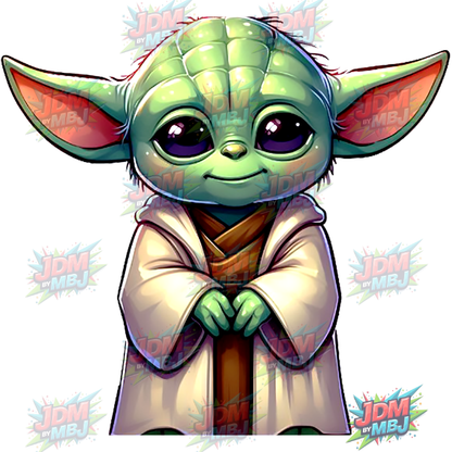 Vinilo termoadhesivo Baby Yoda DTF de 25 cm