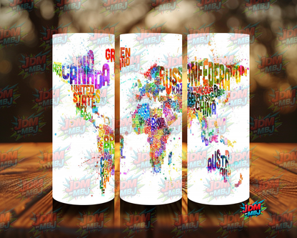 Inspired by World Maps Sublimation Prints