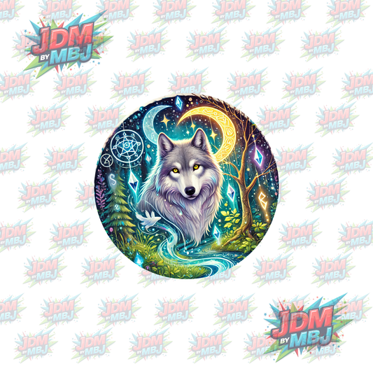 Transferencia térmica - Lobo misterioso DTF 25 cm