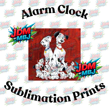 Inspired by 101 Dalmatian Alarm Clock Sublimation Prints