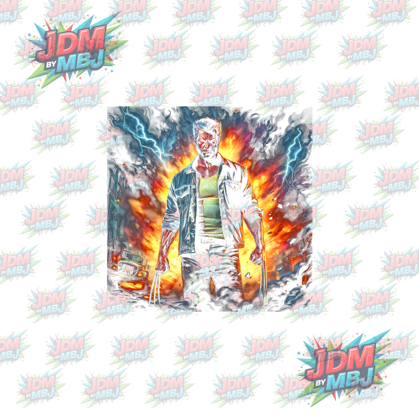 Iron On - Superhero Halftone DTF