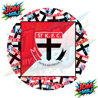 Impresiones de sublimación de relojes de 20 cm x 20 cm, inspirados en los equipos de la AFL