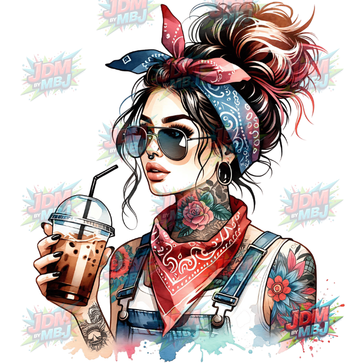Iron On - Tattoo Girl DTF 25cm