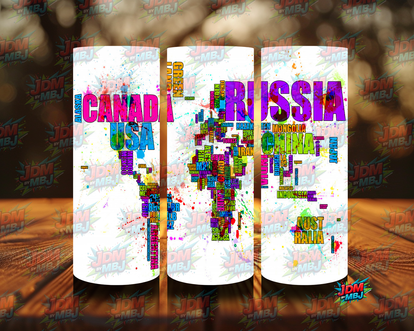 Inspired by World Maps Sublimation Prints