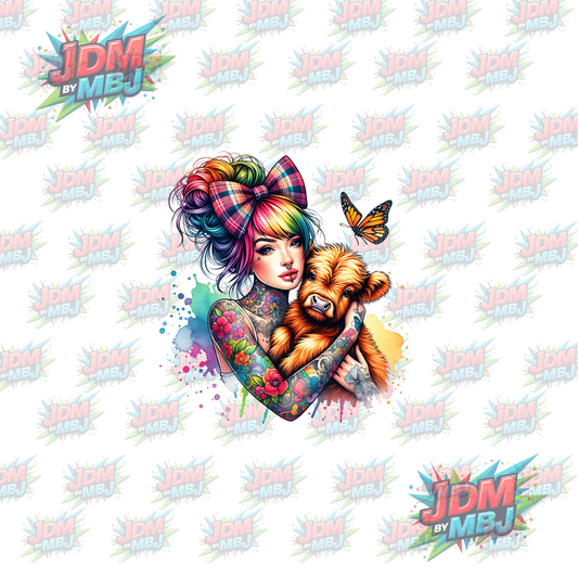 Iron On - Tattoo Girl DTF