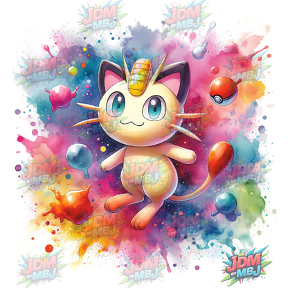 Pegatina termoadhesiva de Pokémon (2) DTF de 25 cm