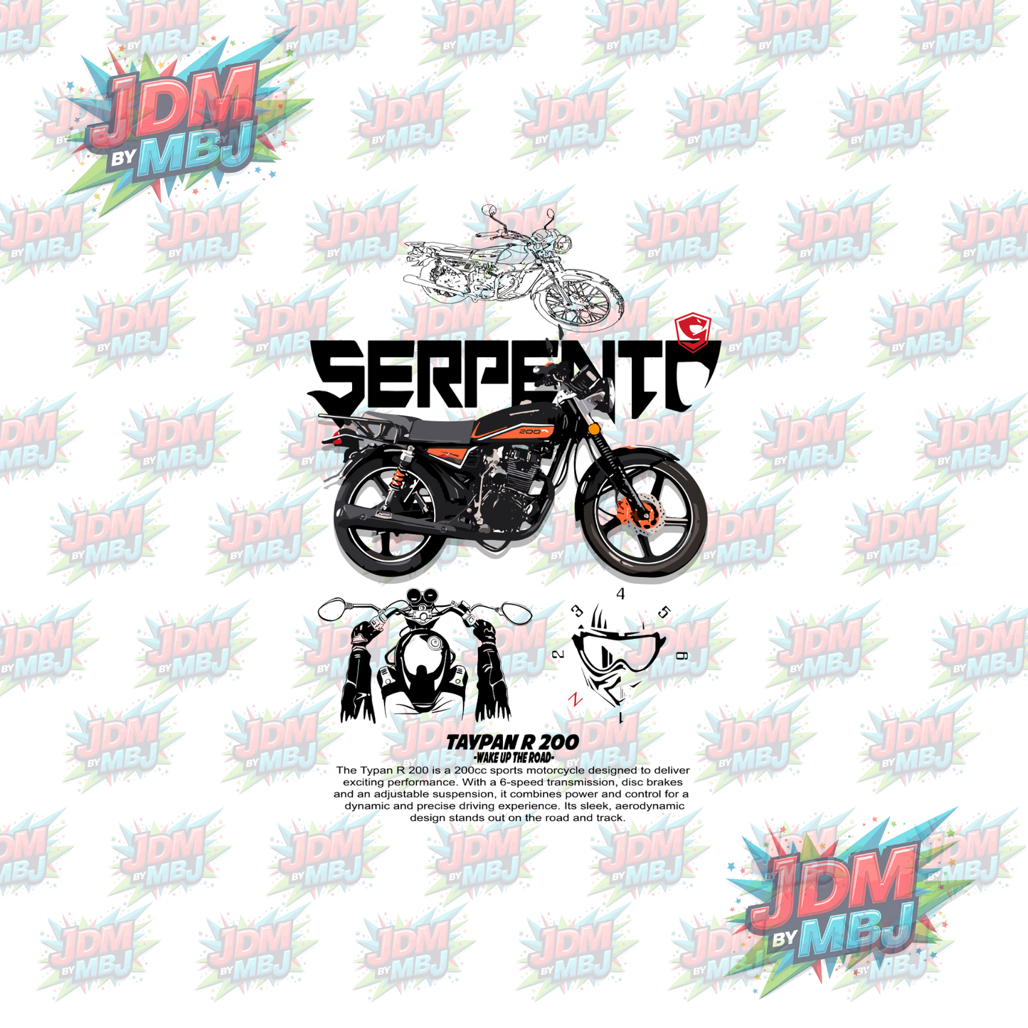 Iron On - Motorcycle  DTF
