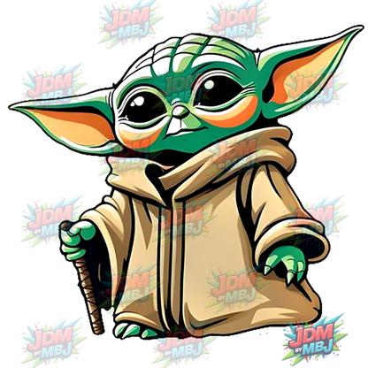 Vinilo termoadhesivo Baby Yoda DTF de 25 cm
