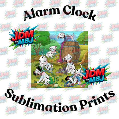 Inspired by 101 Dalmatian Alarm Clock Sublimation Prints