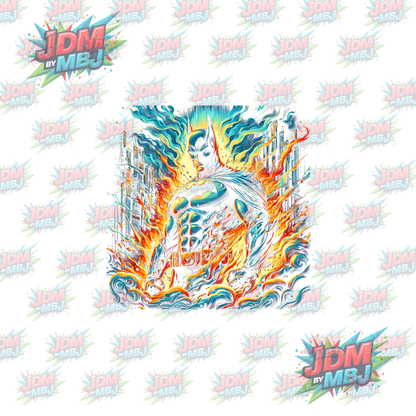 Iron On - Superhero Halftone DTF