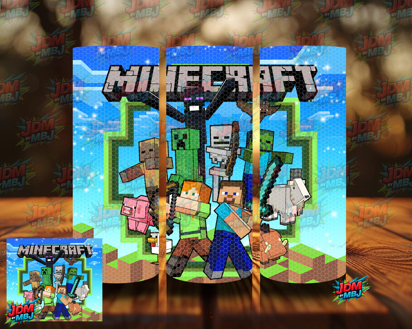 Rhinestone Minecraft 20oz Sublimation Prints