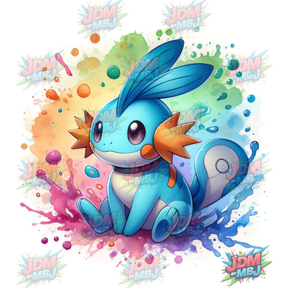 Pegatina termoadhesiva de Pokémon (2) DTF de 25 cm