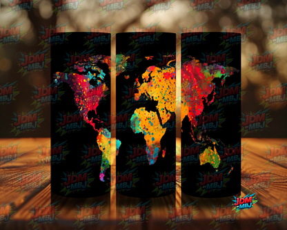 Inspired by World Maps Sublimation Prints