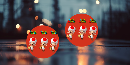 Impresiones de sublimación de posavasos de Super Mario (8 por página)