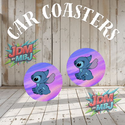 Juego de 2 posavasos para coche fabricados