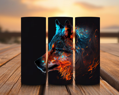 Inspirado en impresiones de sublimación de lobos