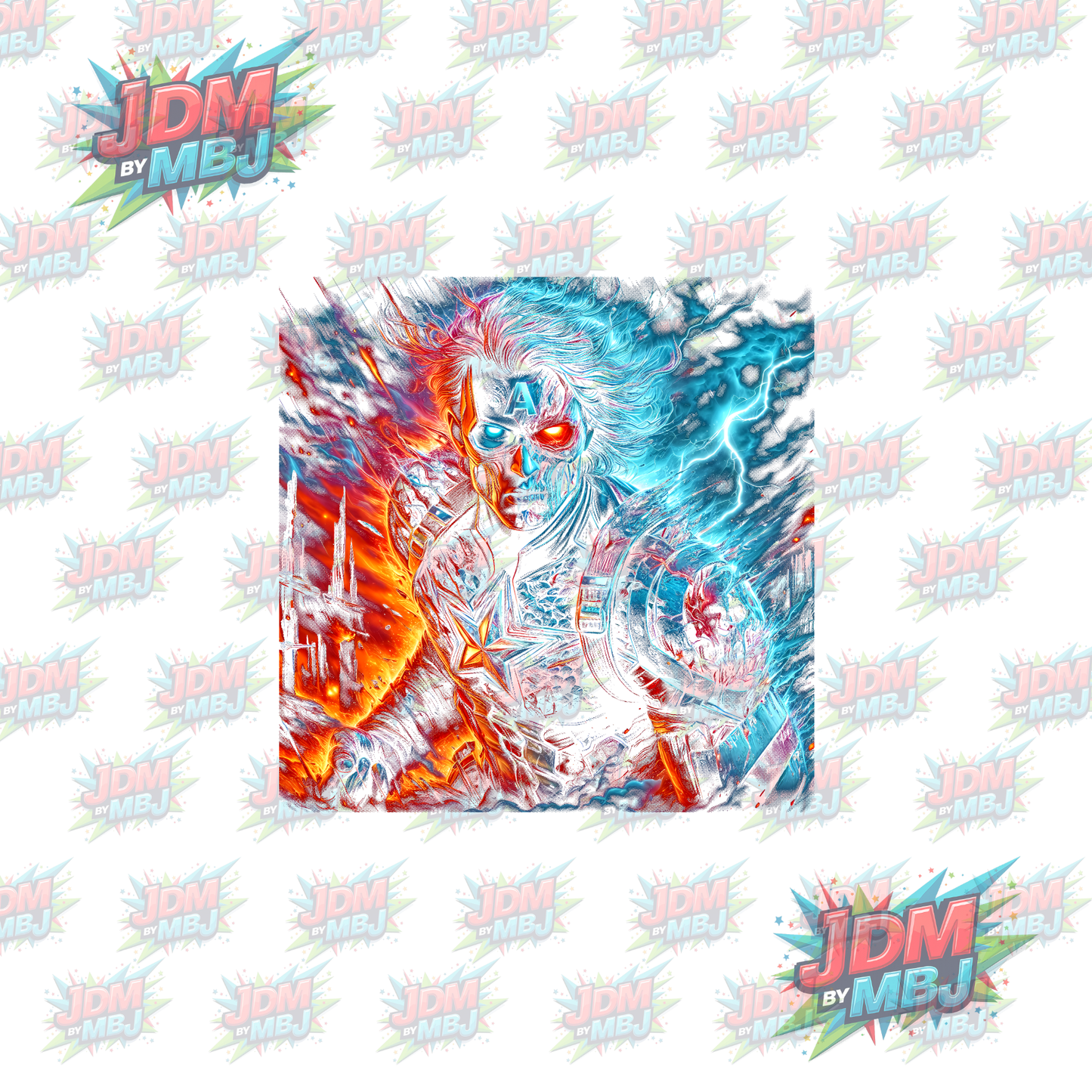 Iron On - Superhero Halftone DTF