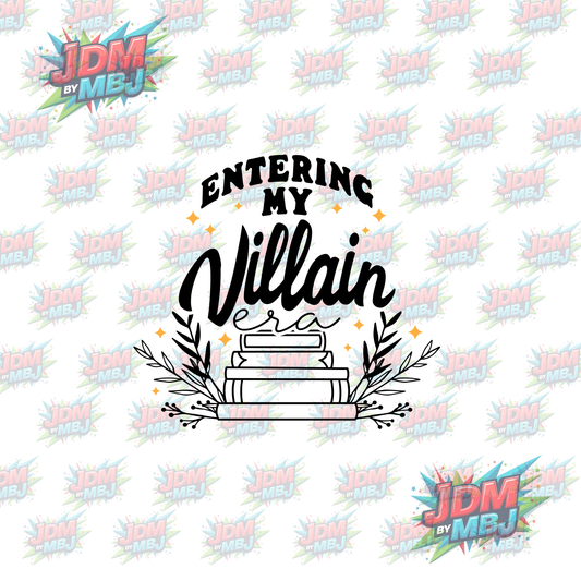 Iron On - Entering My Villain Era "Book" DTF 20cm