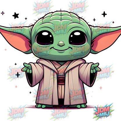 Vinilo termoadhesivo Baby Yoda DTF de 25 cm